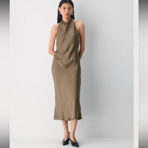 Aritzia Backless Green Audience Dress